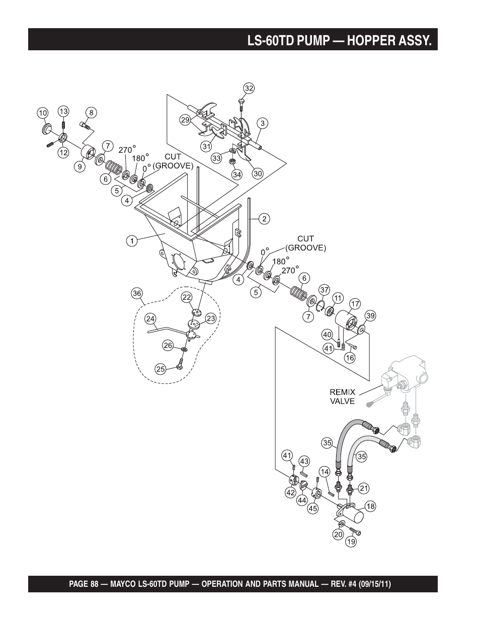 Ls-60td pump — hopper assy | Multiquip LS-60TD User Manual | Page 88 / 138