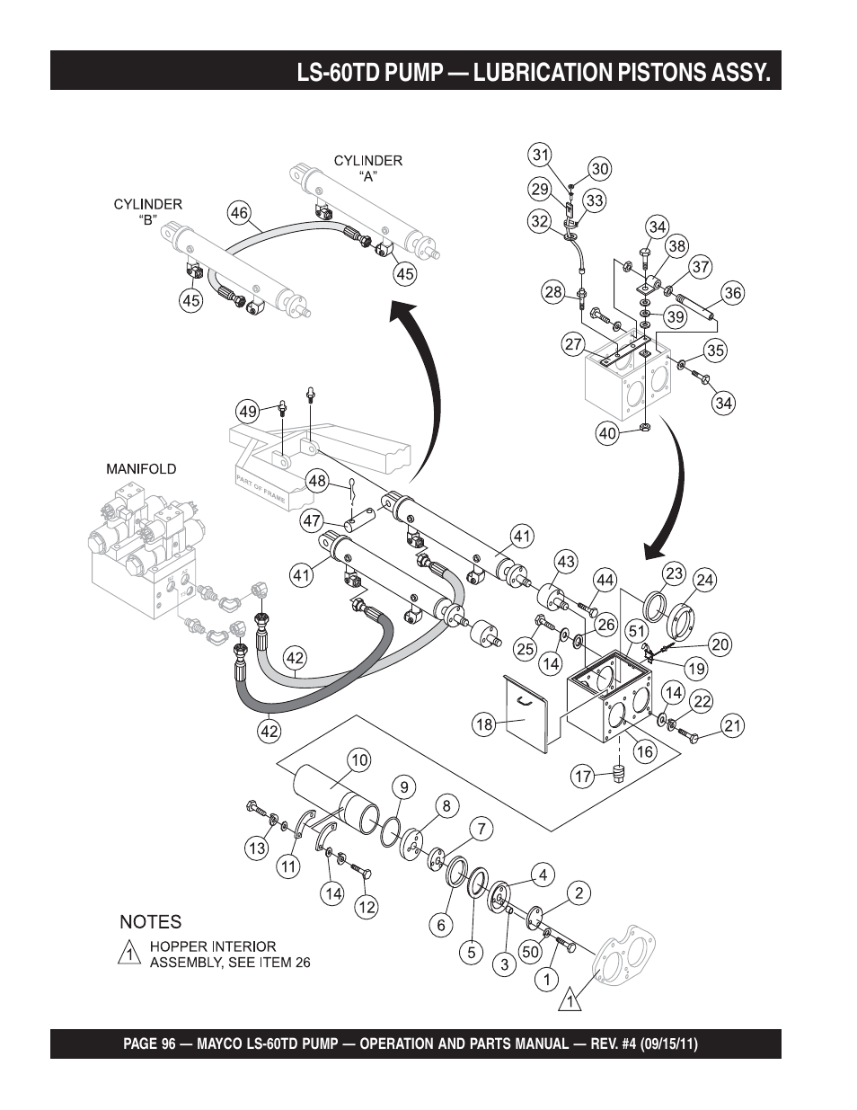 Ls-60td pump — lubrication pistons assy | Multiquip LS-60TD User Manual | Page 96 / 138
