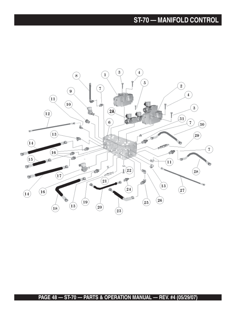 St-70 — manifold control | Multiquip ST70 User Manual | Page 48 / 92