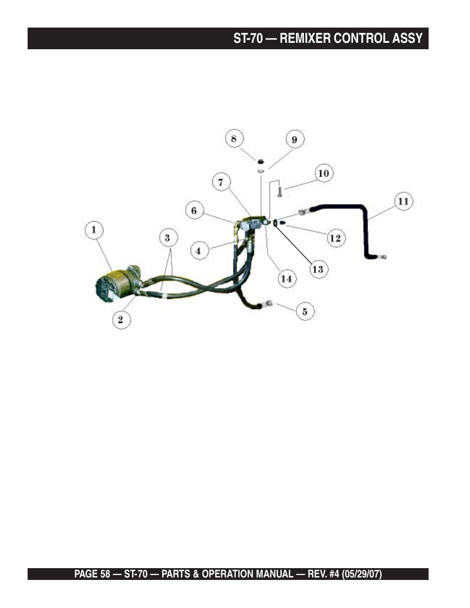 St-70 — remixer control assy | Multiquip ST70 User Manual | Page 58 / 92