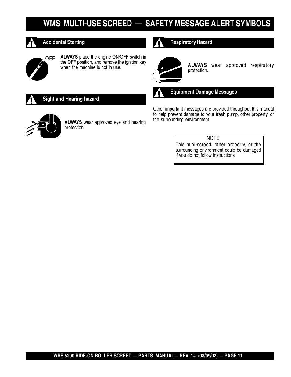Multiquip WRS5200 User Manual | Page 11 / 66