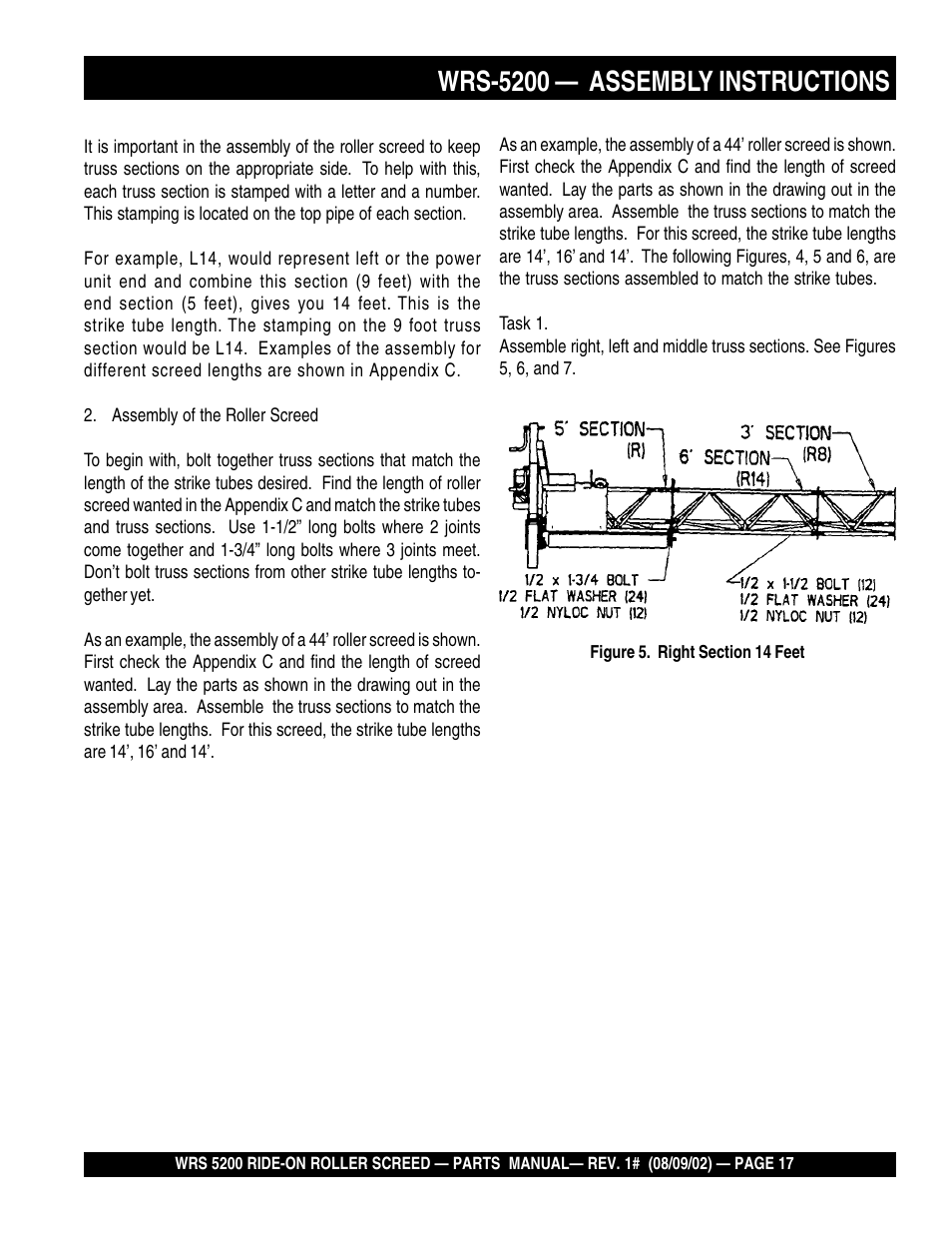 Wrs-5200 — assembly instructions | Multiquip WRS5200 User Manual | Page 17 / 66