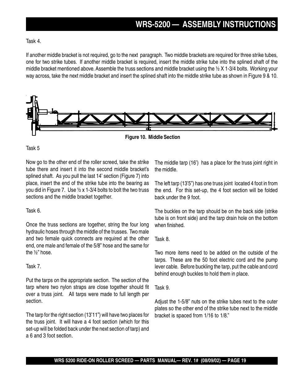 Wrs-5200 — assembly instructions | Multiquip WRS5200 User Manual | Page 19 / 66