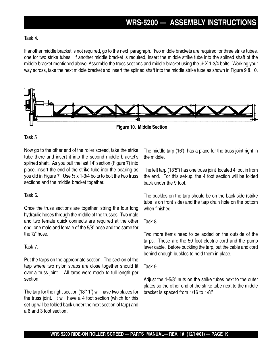 Wrs-5200 — assembly instructions | Multiquip WRS5200 (CHINA) User Manual | Page 19 / 66