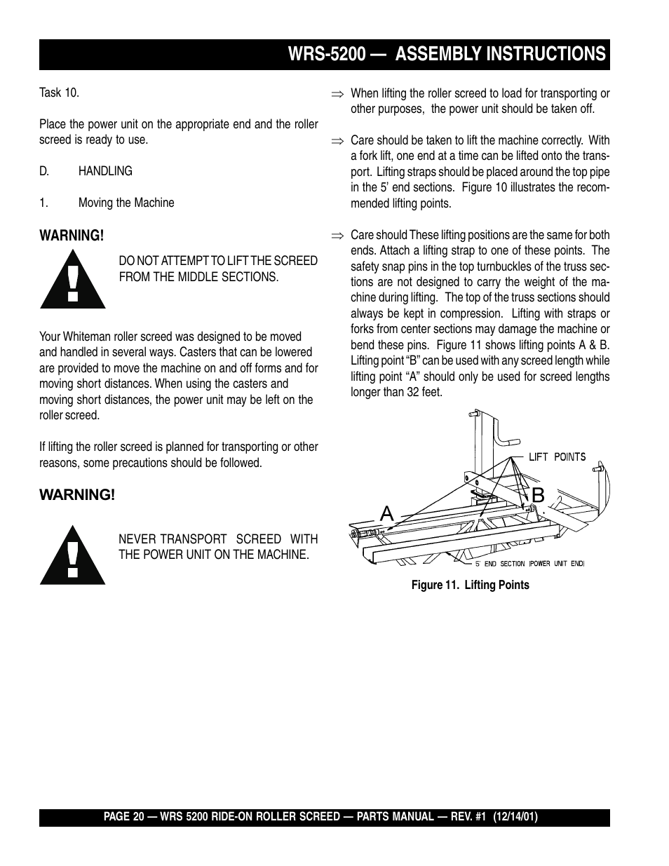 Wrs-5200 — assembly instructions | Multiquip WRS5200 (CHINA) User Manual | Page 20 / 66