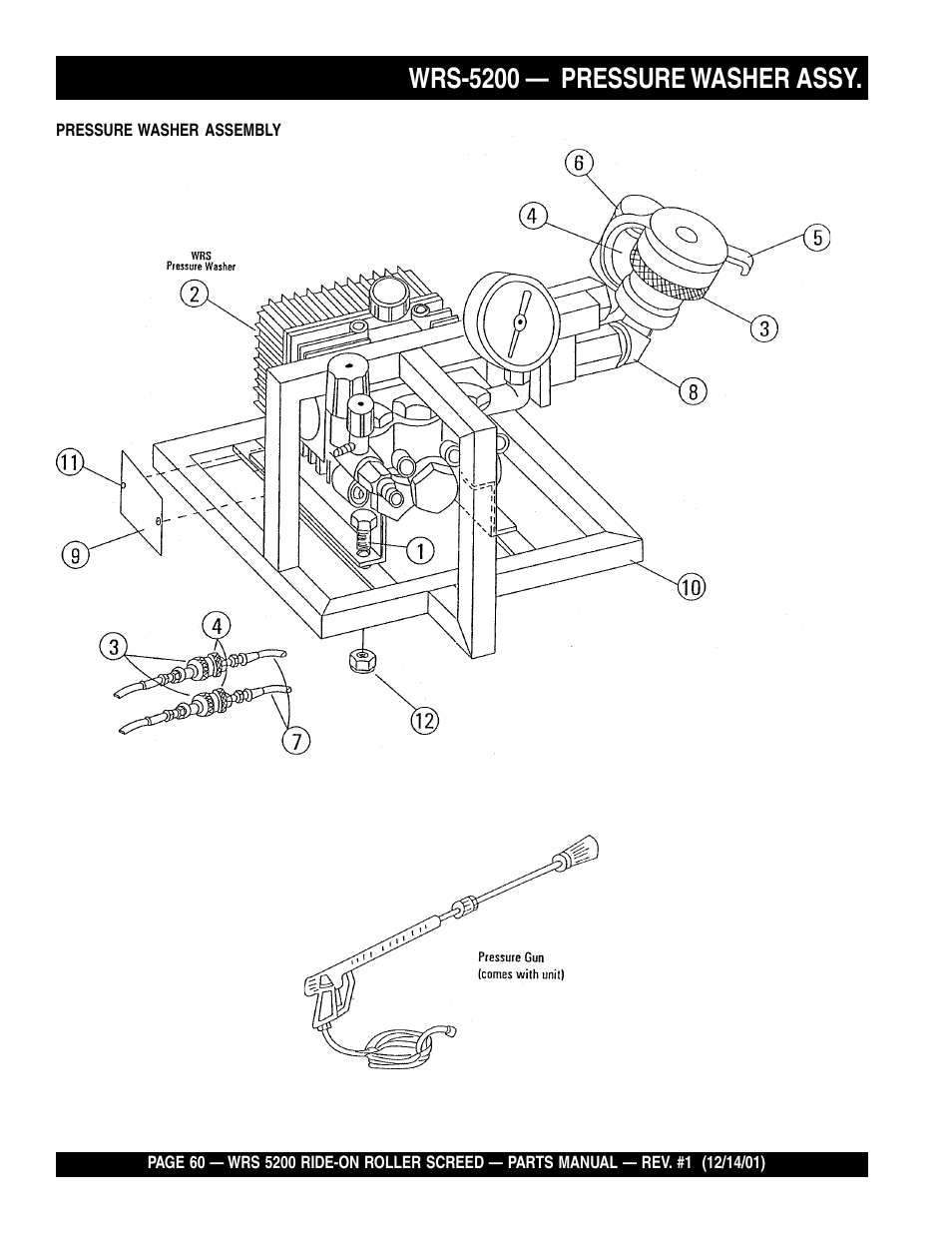 Wrs-5200 — pressure washer assy | Multiquip WRS5200 (CHINA) User Manual | Page 60 / 66