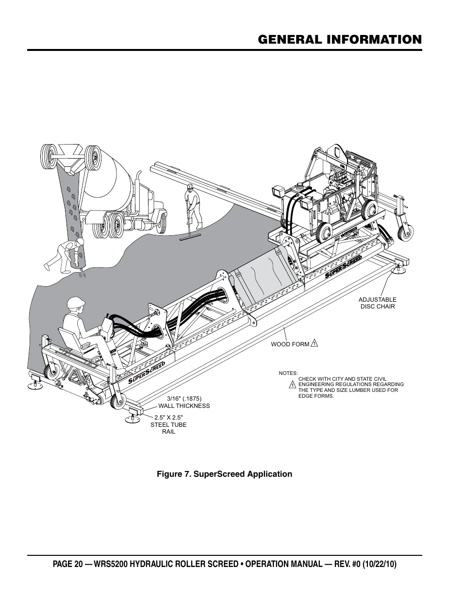 General information, Figure 7. superscreed application | Multiquip WRS5200 (ORIGINAL COPY) User Manual | Page 20 / 66