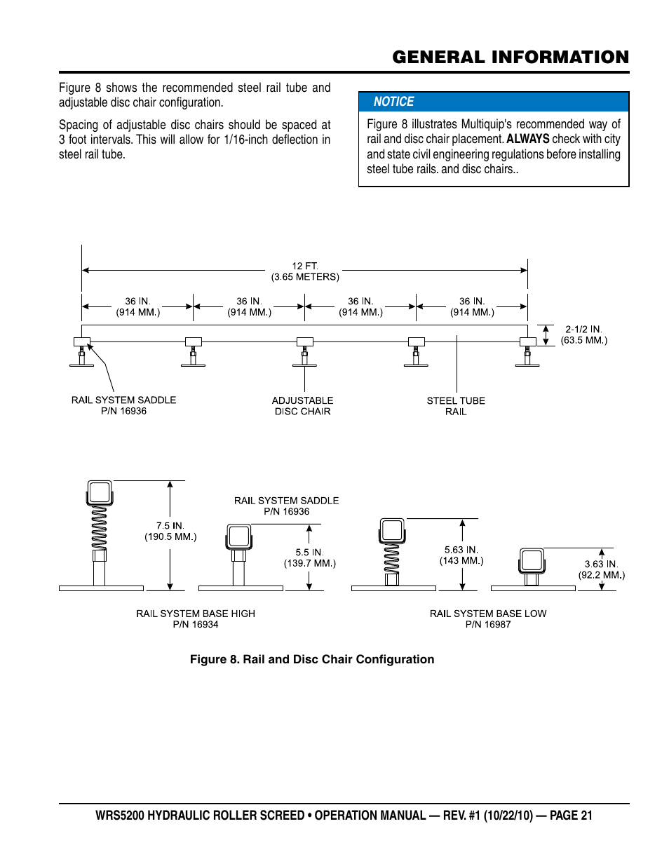 General information | Multiquip WRS5200 (ORIGINAL COPY) User Manual | Page 21 / 66