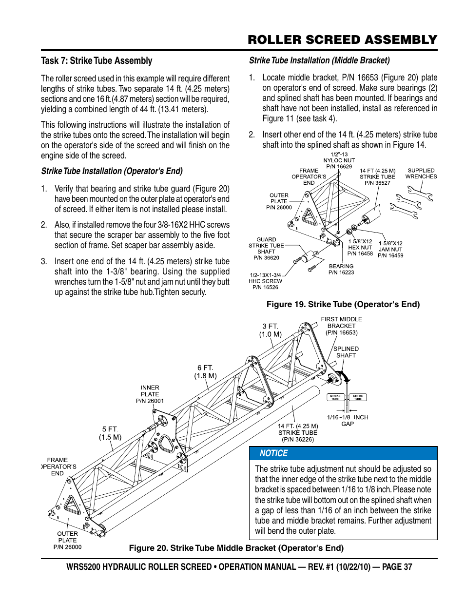 Roller screed assembly | Multiquip WRS5200 (ORIGINAL COPY) User Manual | Page 37 / 66