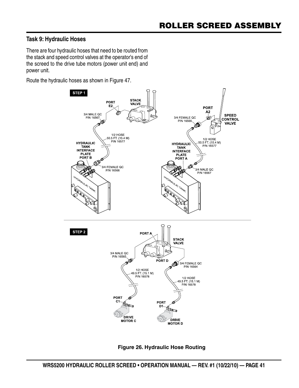 Roller screed assembly | Multiquip WRS5200 (ORIGINAL COPY) User Manual | Page 41 / 66