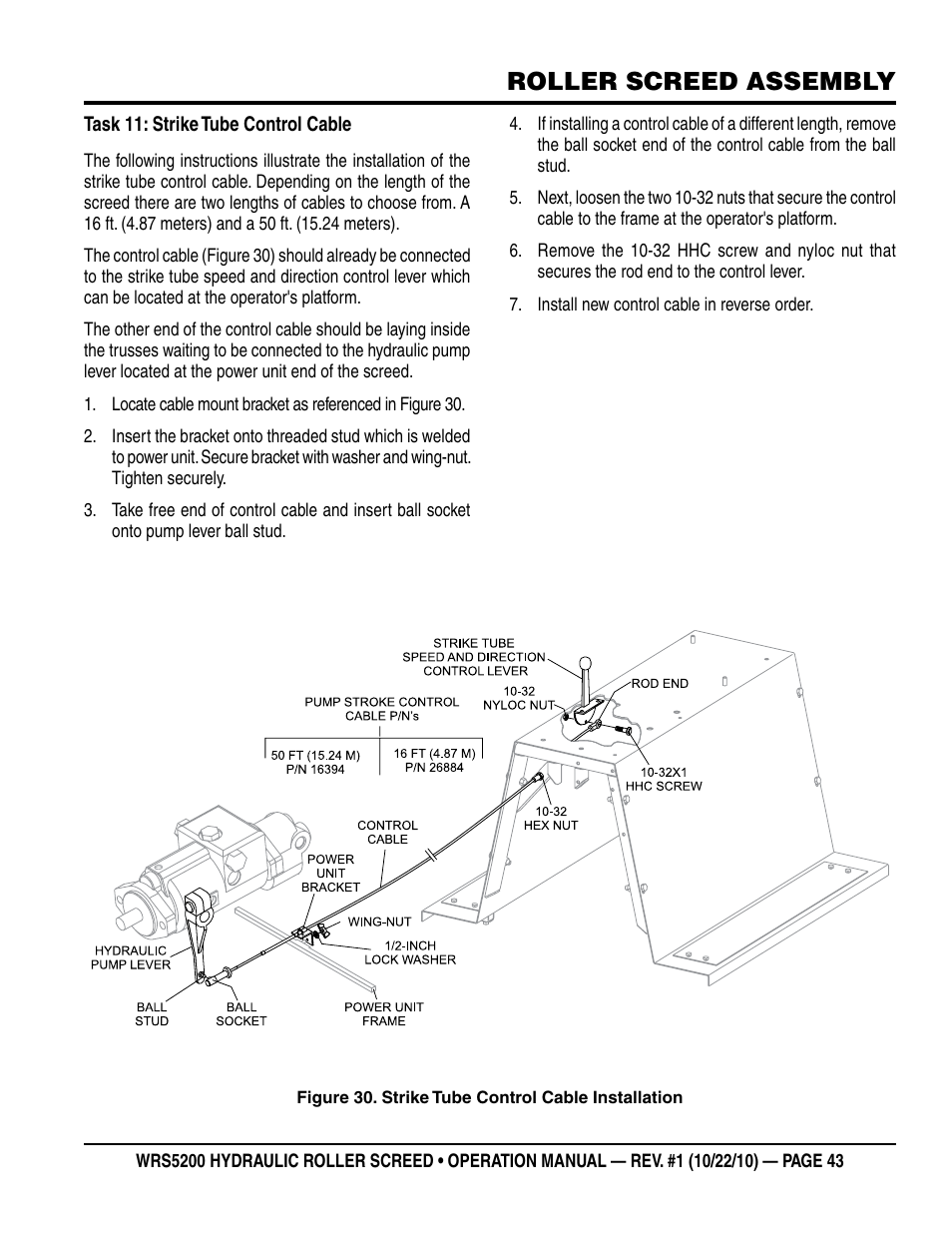 Roller screed assembly | Multiquip WRS5200 (ORIGINAL COPY) User Manual | Page 43 / 66