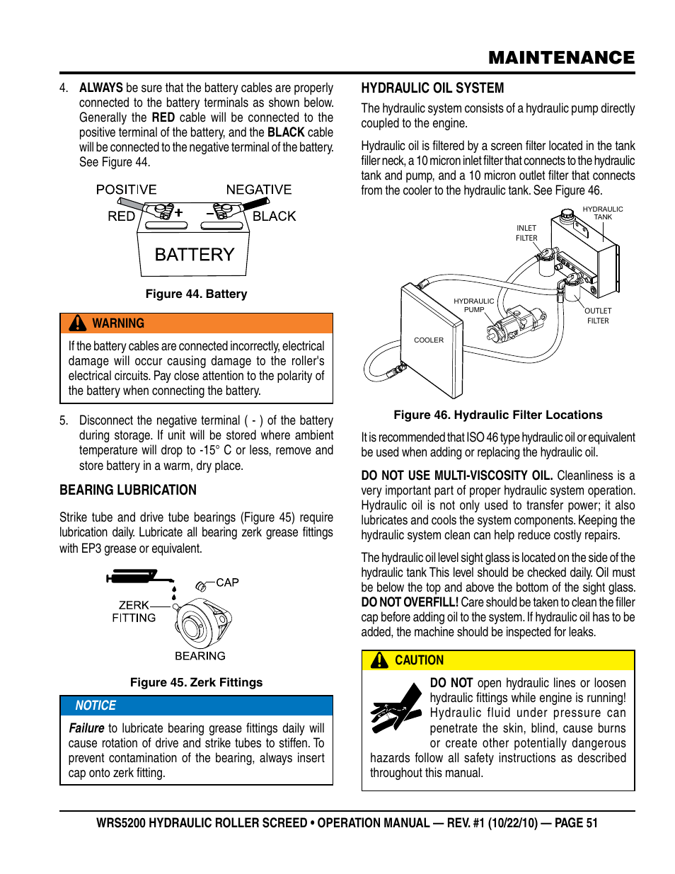 Maintenance | Multiquip WRS5200 (ORIGINAL COPY) User Manual | Page 51 / 66