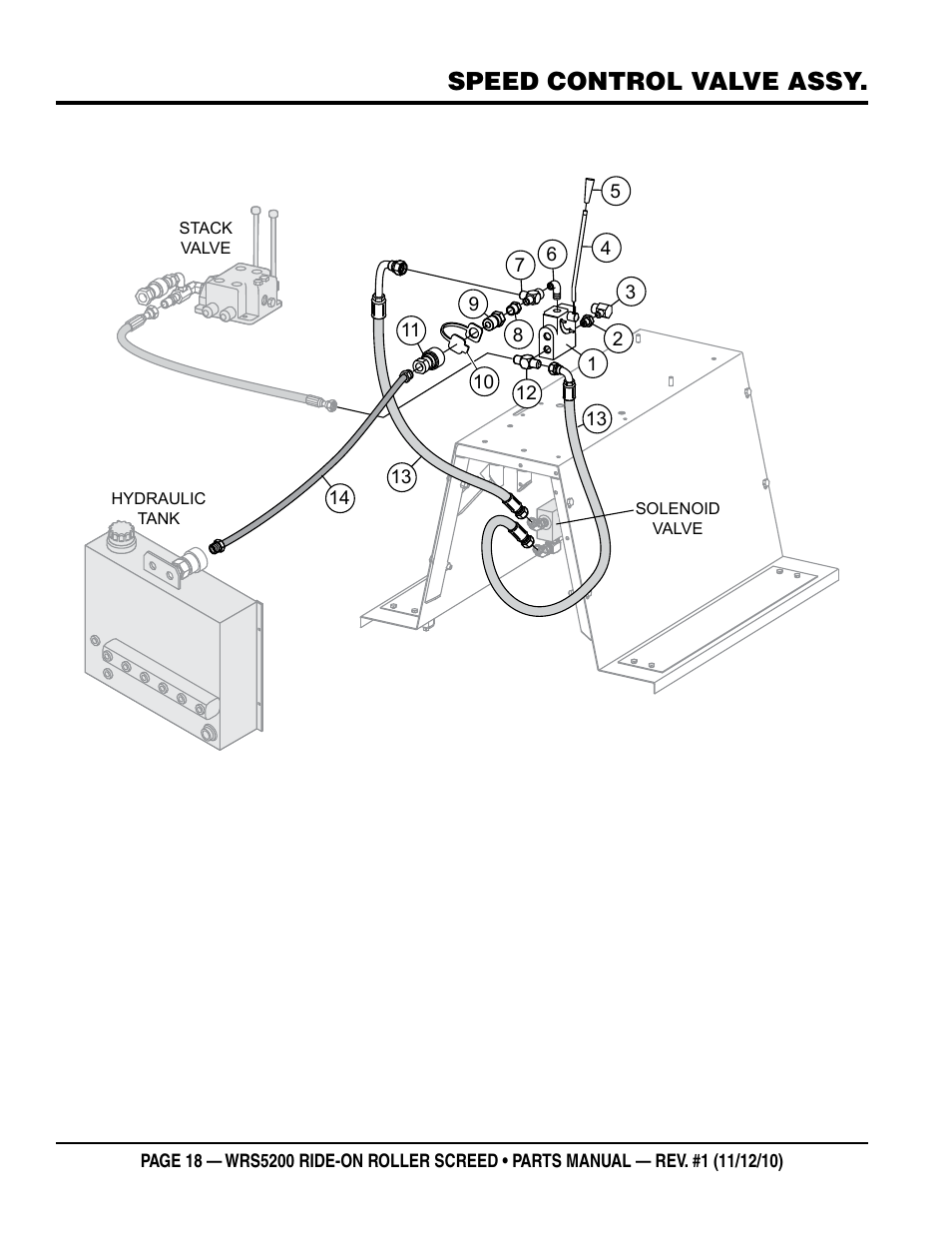 Speed control valve assy | Multiquip WRS5200 (VANGUARD DM950 DIESEL ENGINE) User Manual | Page 18 / 90