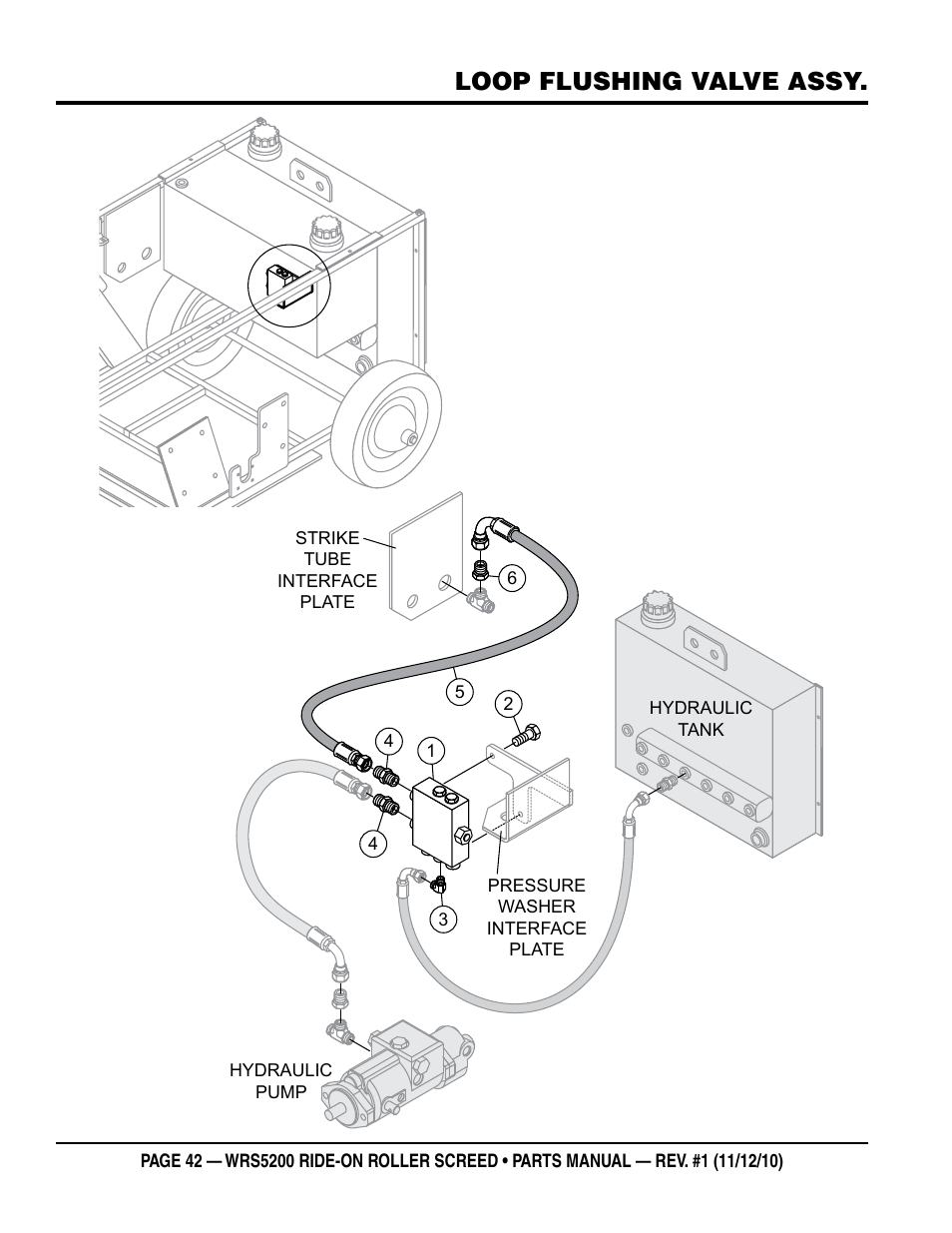 Loop flushing valve assy | Multiquip WRS5200 (VANGUARD DM950 DIESEL ENGINE) User Manual | Page 42 / 90