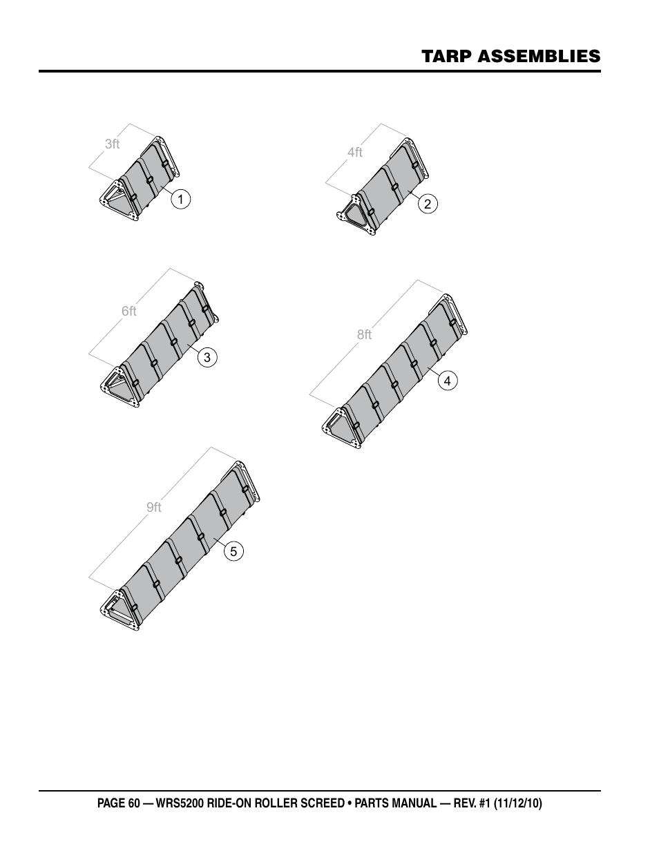 Tarp assemblies | Multiquip WRS5200 (VANGUARD DM950 DIESEL ENGINE) User Manual | Page 60 / 90