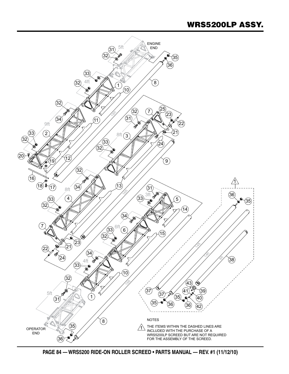 Wrs5200lp assy | Multiquip WRS5200 (VANGUARD DM950 DIESEL ENGINE) User Manual | Page 84 / 90