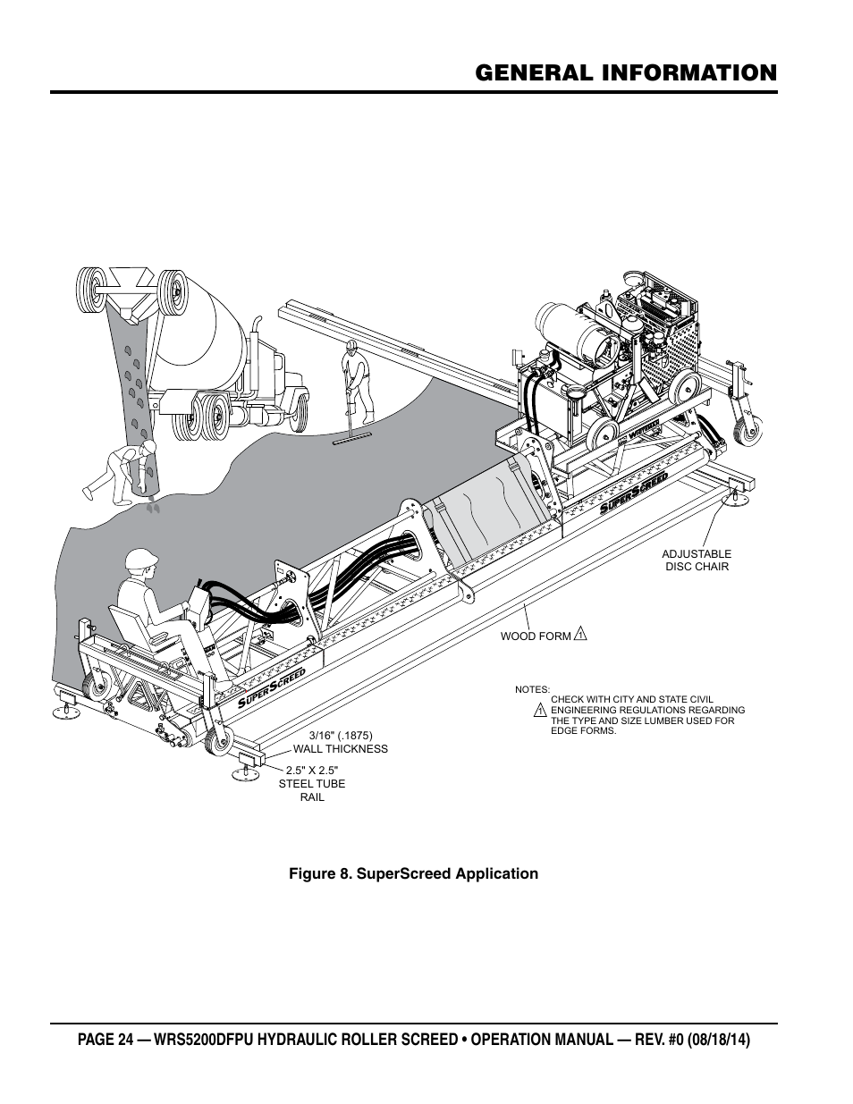 General information, Figure 8. superscreed application | Multiquip WRS5200DFPU (KUBOTA WG972-GL-E3 DUAL FUEL) User Manual | Page 24 / 82