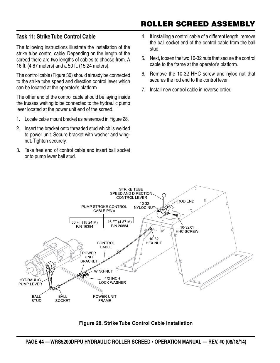 Roller screed assembly | Multiquip WRS5200DFPU (KUBOTA WG972-GL-E3 DUAL FUEL) User Manual | Page 44 / 82