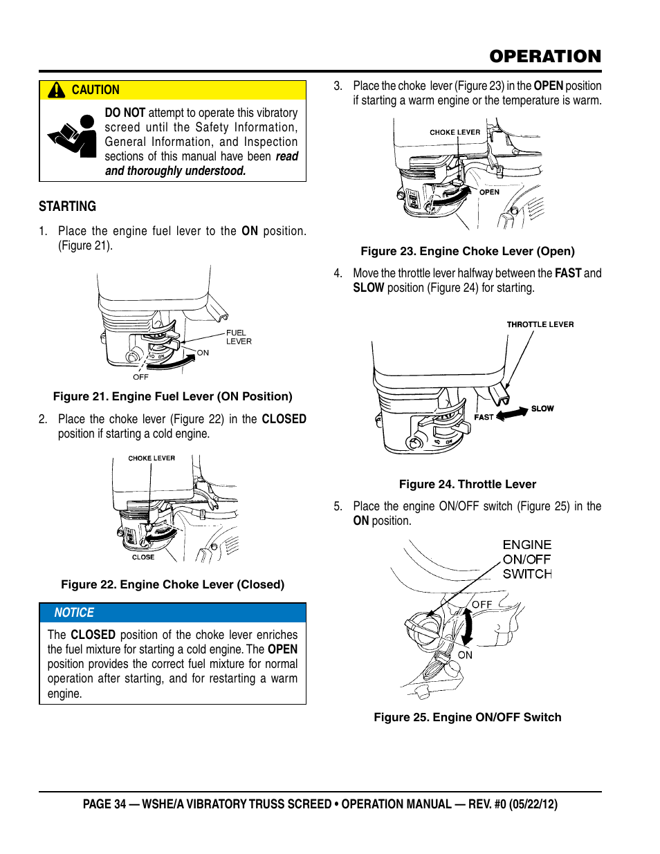 Operation | Multiquip WSHE_A_SERIES User Manual | Page 34 / 44