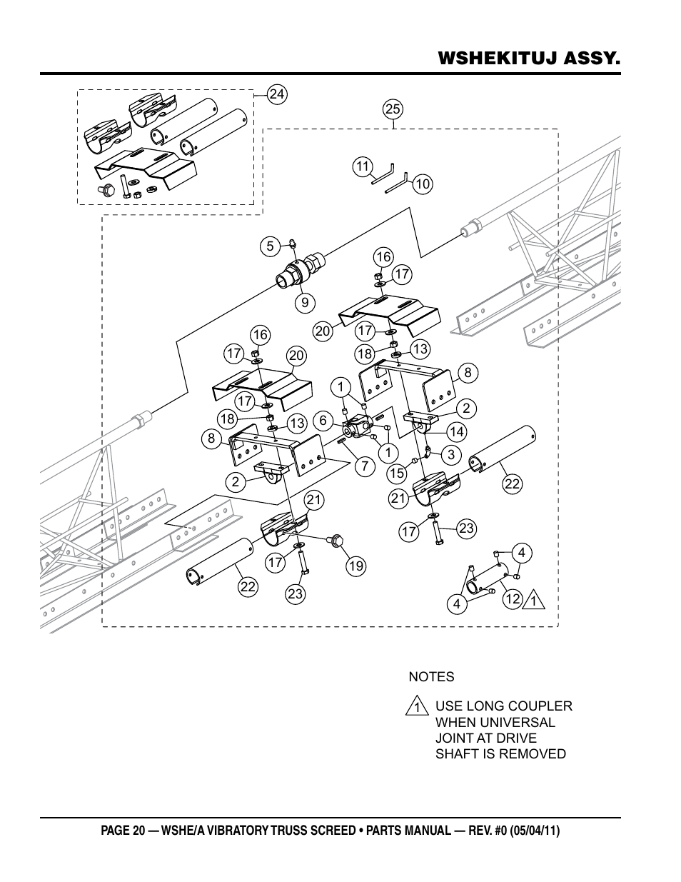 Wshekituj assy | Multiquip WSHE_A_SERIES User Manual | Page 20 / 60