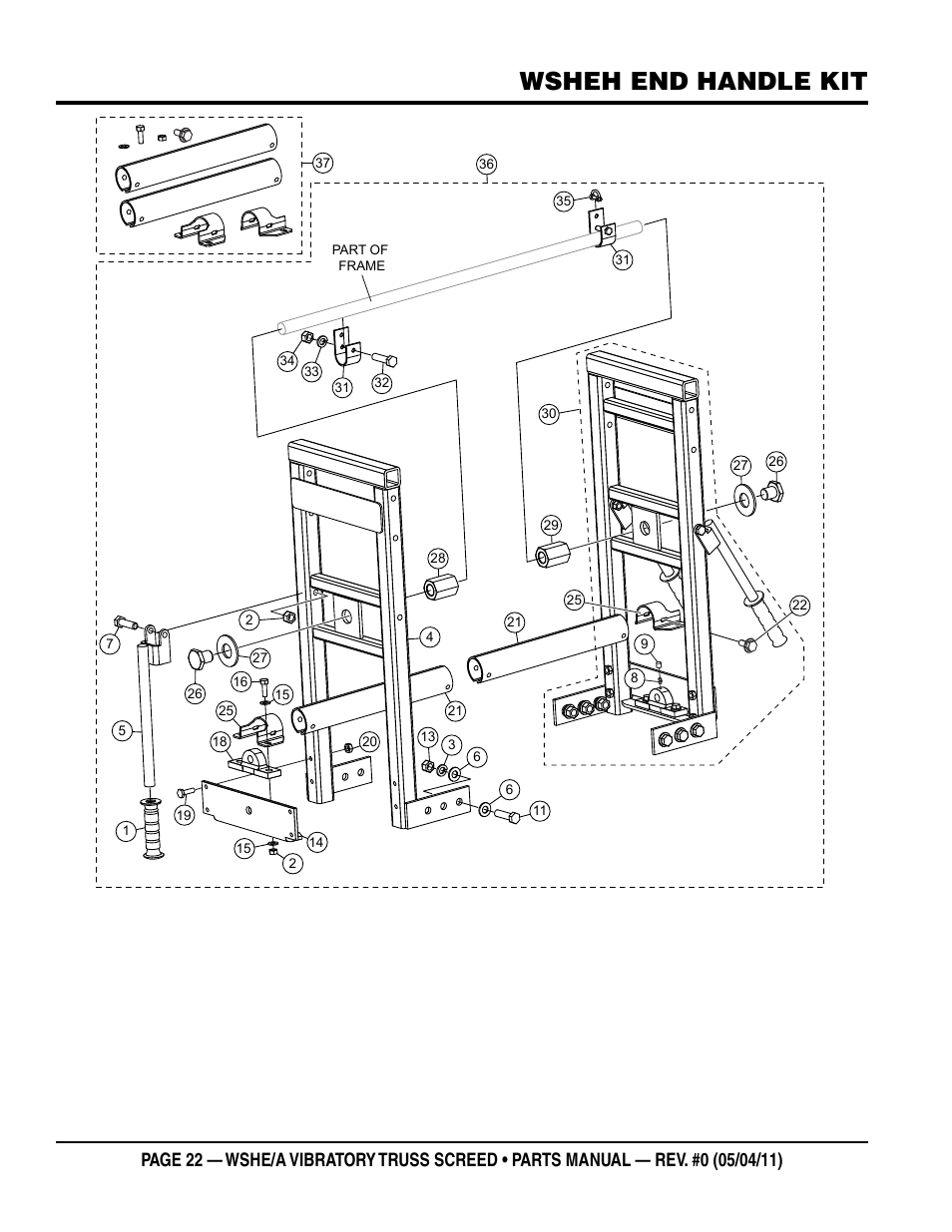 Wsheh end handle kit | Multiquip WSHE_A_SERIES User Manual | Page 22 / 60