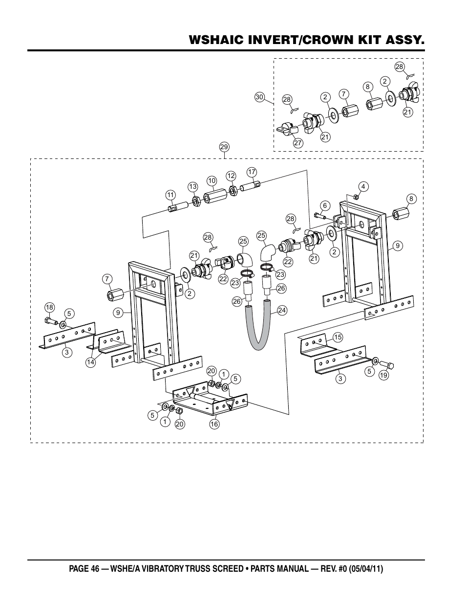 Wshaic invert/crown kit assy | Multiquip WSHE_A_SERIES User Manual | Page 46 / 60