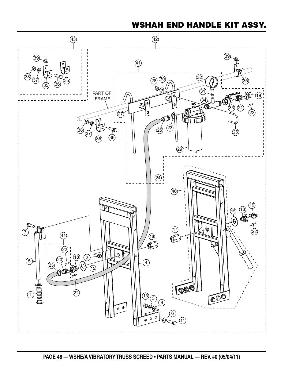 Wshah end handle kit assy | Multiquip WSHE_A_SERIES User Manual | Page 48 / 60