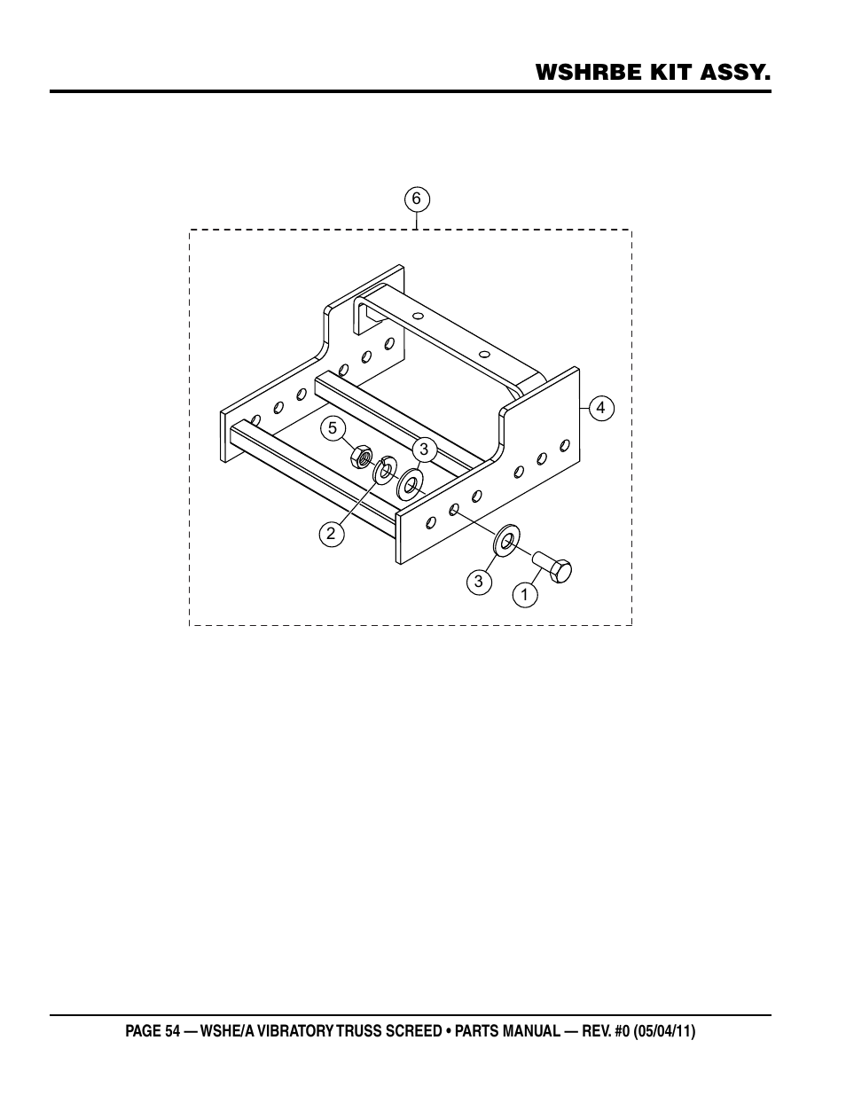 Wshrbe kit assy | Multiquip WSHE_A_SERIES User Manual | Page 54 / 60