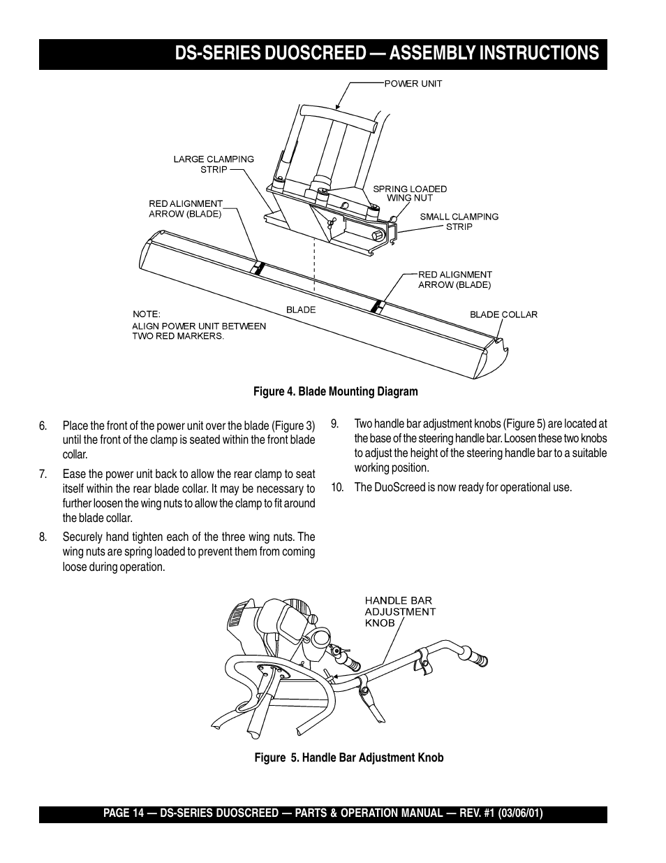 Ds-series duoscreed — assembly instructions | Multiquip DS-Series User Manual | Page 14 / 58