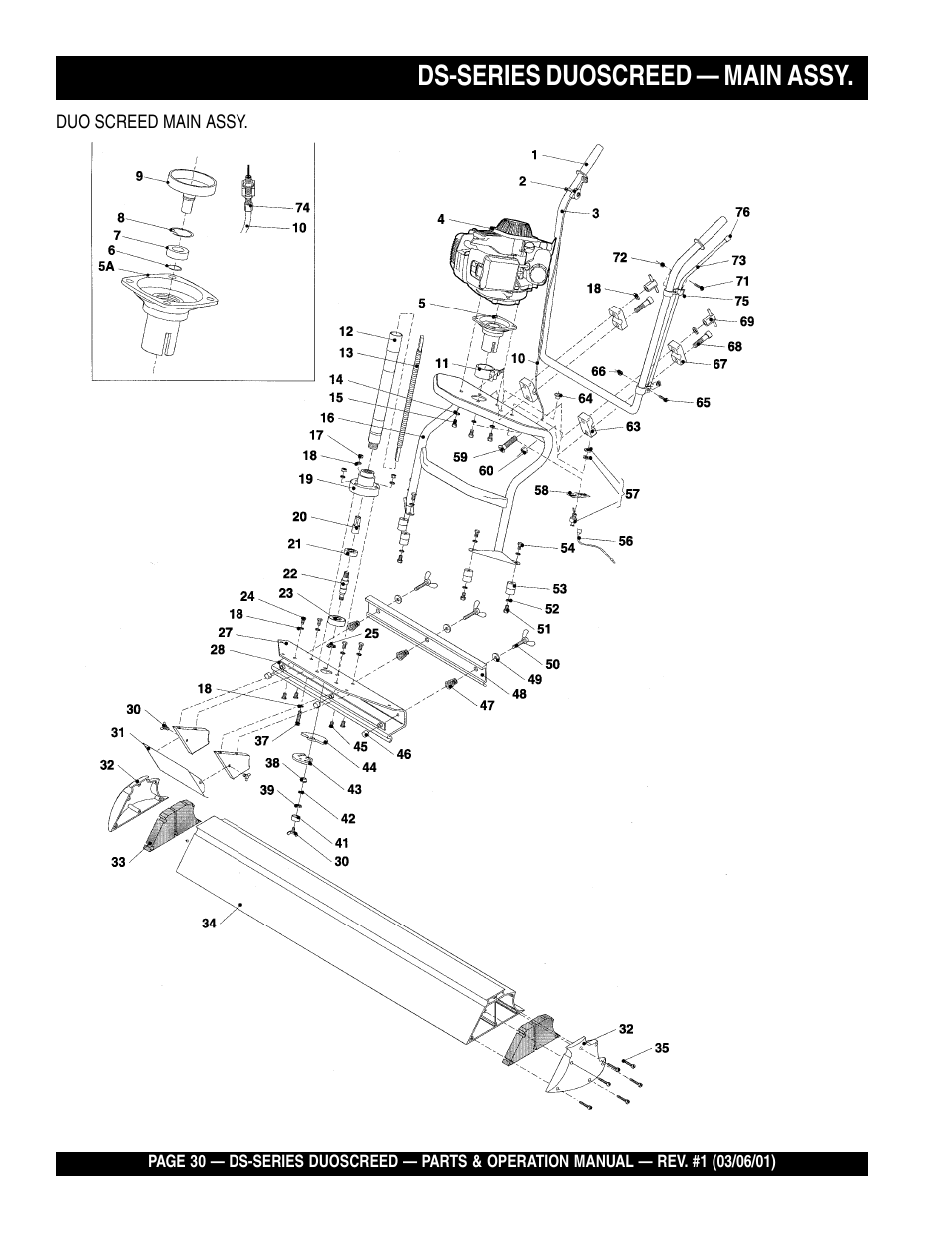 Lds-series duoscreed — main assy | Multiquip DS-Series User Manual | Page 30 / 58