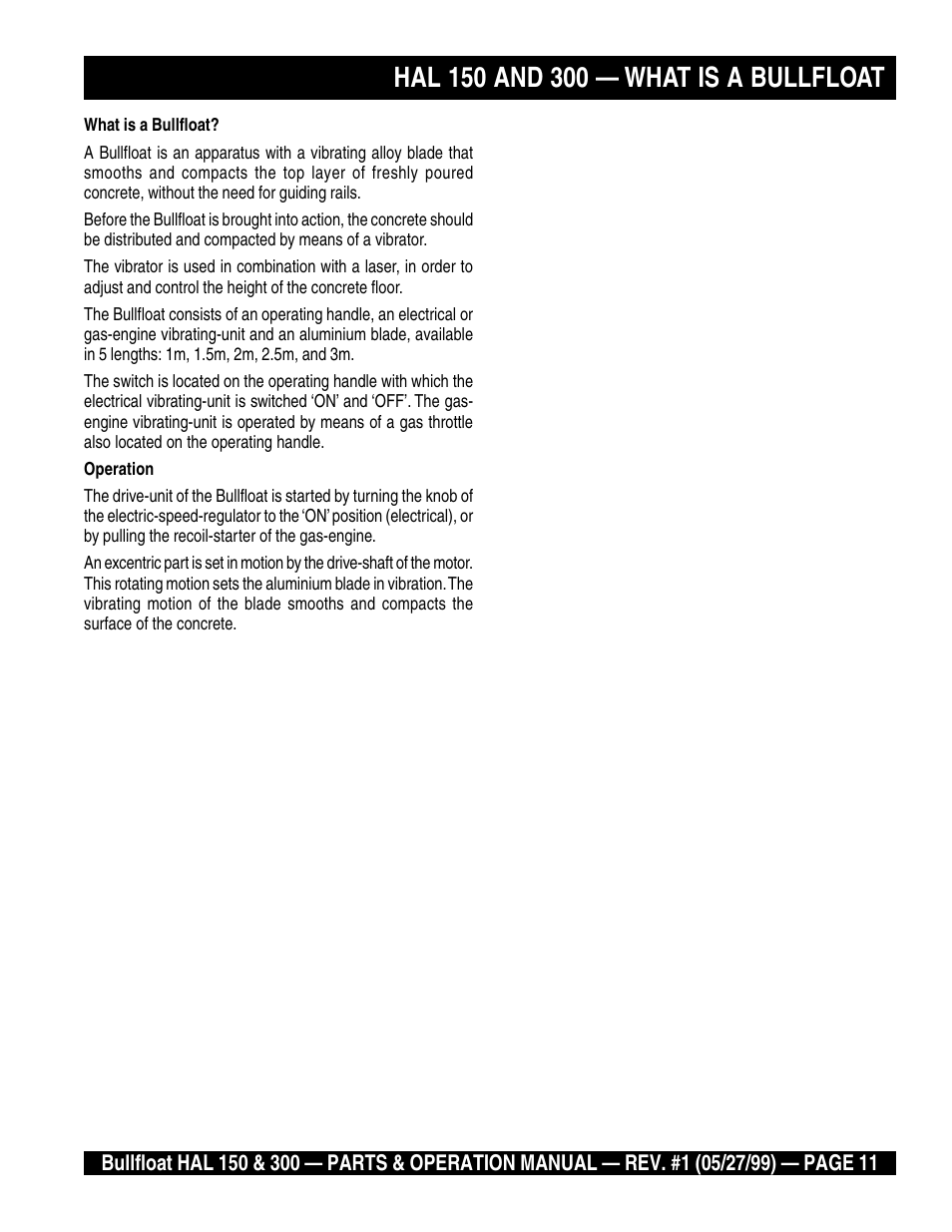 Multiquip HAL 300 User Manual | Page 11 / 40