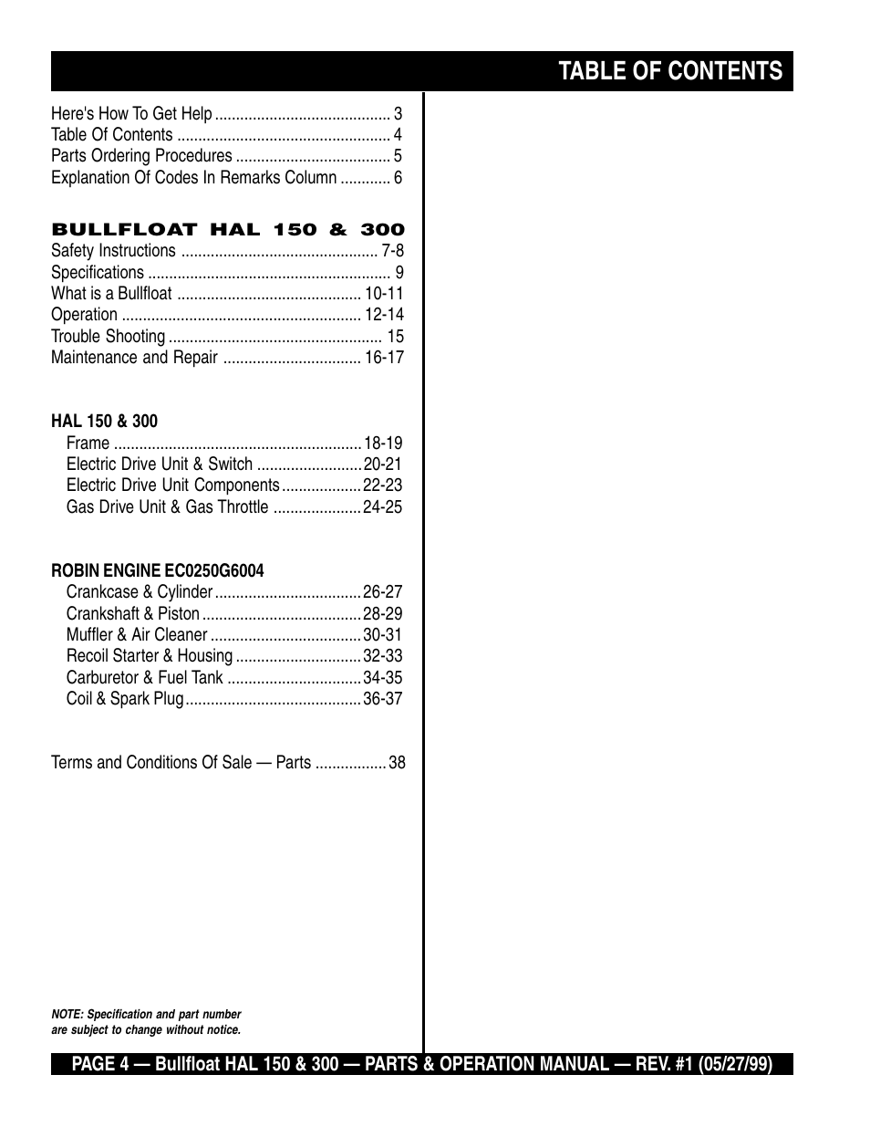 Multiquip HAL 300 User Manual | Page 4 / 40