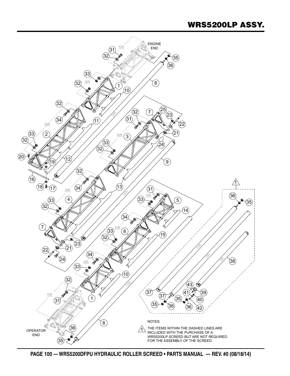 Wrs5200lp assy | Multiquip WRSPUDF (KUBOTA WG972GL-E3 DUAL FUEL GAS AND PROPANE ENGINE) User Manual | Page 100 / 108