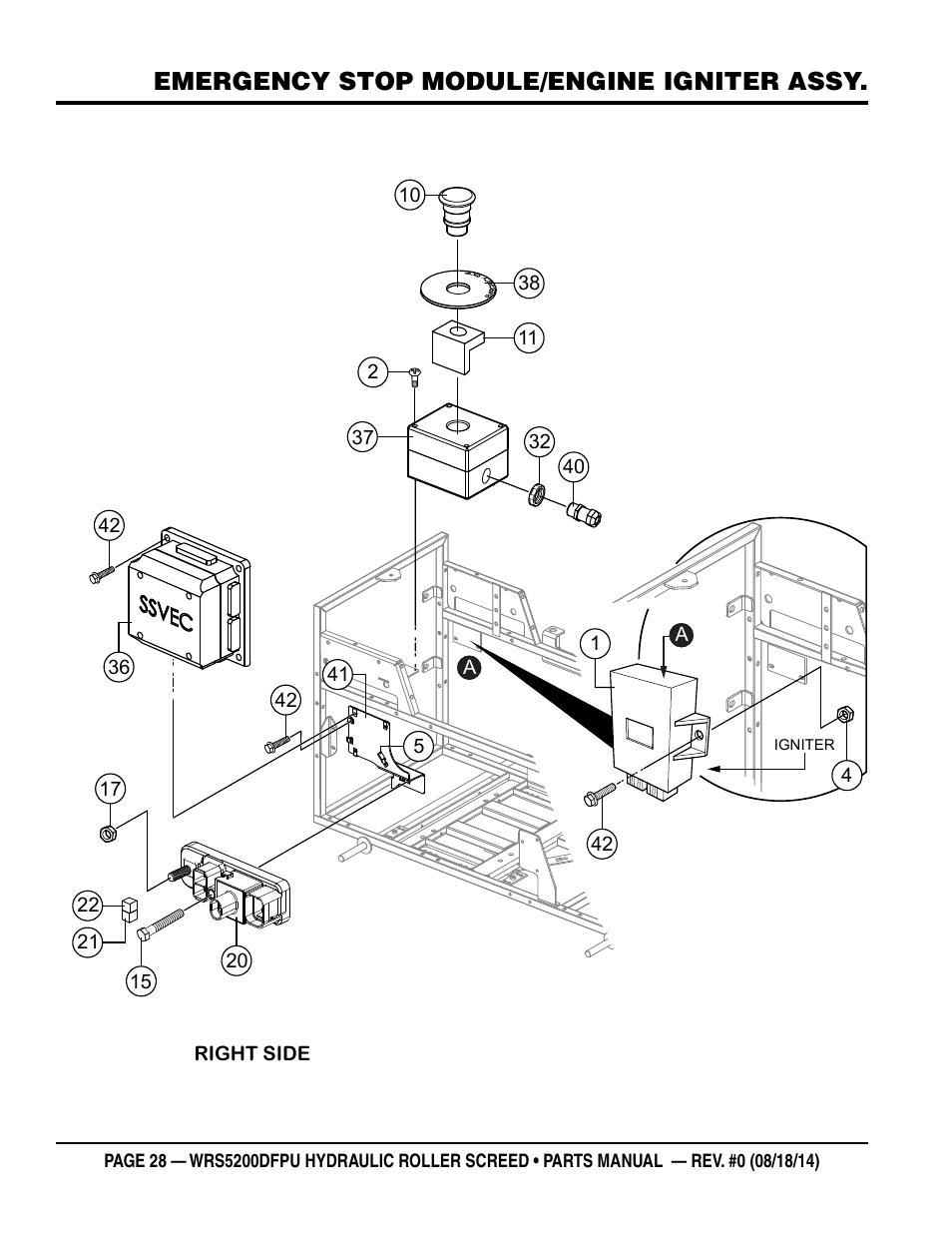 Emergency stop module/engine igniter assy | Multiquip WRSPUDF (KUBOTA WG972GL-E3 DUAL FUEL GAS AND PROPANE ENGINE) User Manual | Page 28 / 108