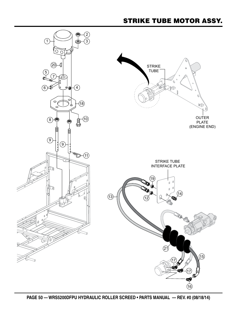 Strike tube motor assy | Multiquip WRSPUDF (KUBOTA WG972GL-E3 DUAL FUEL GAS AND PROPANE ENGINE) User Manual | Page 50 / 108