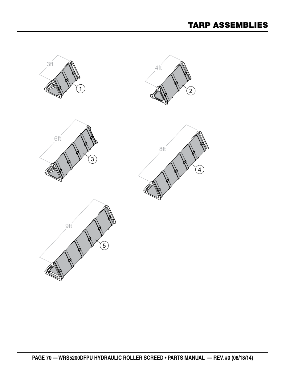 Tarp assemblies | Multiquip WRSPUDF (KUBOTA WG972GL-E3 DUAL FUEL GAS AND PROPANE ENGINE) User Manual | Page 70 / 108