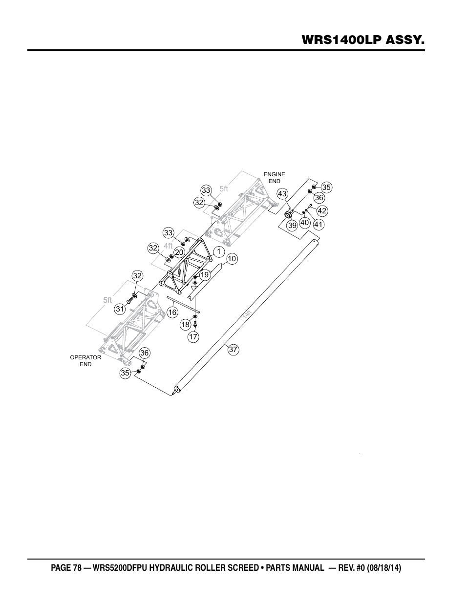 Wrs1400lp assy | Multiquip WRSPUDF (KUBOTA WG972GL-E3 DUAL FUEL GAS AND PROPANE ENGINE) User Manual | Page 78 / 108