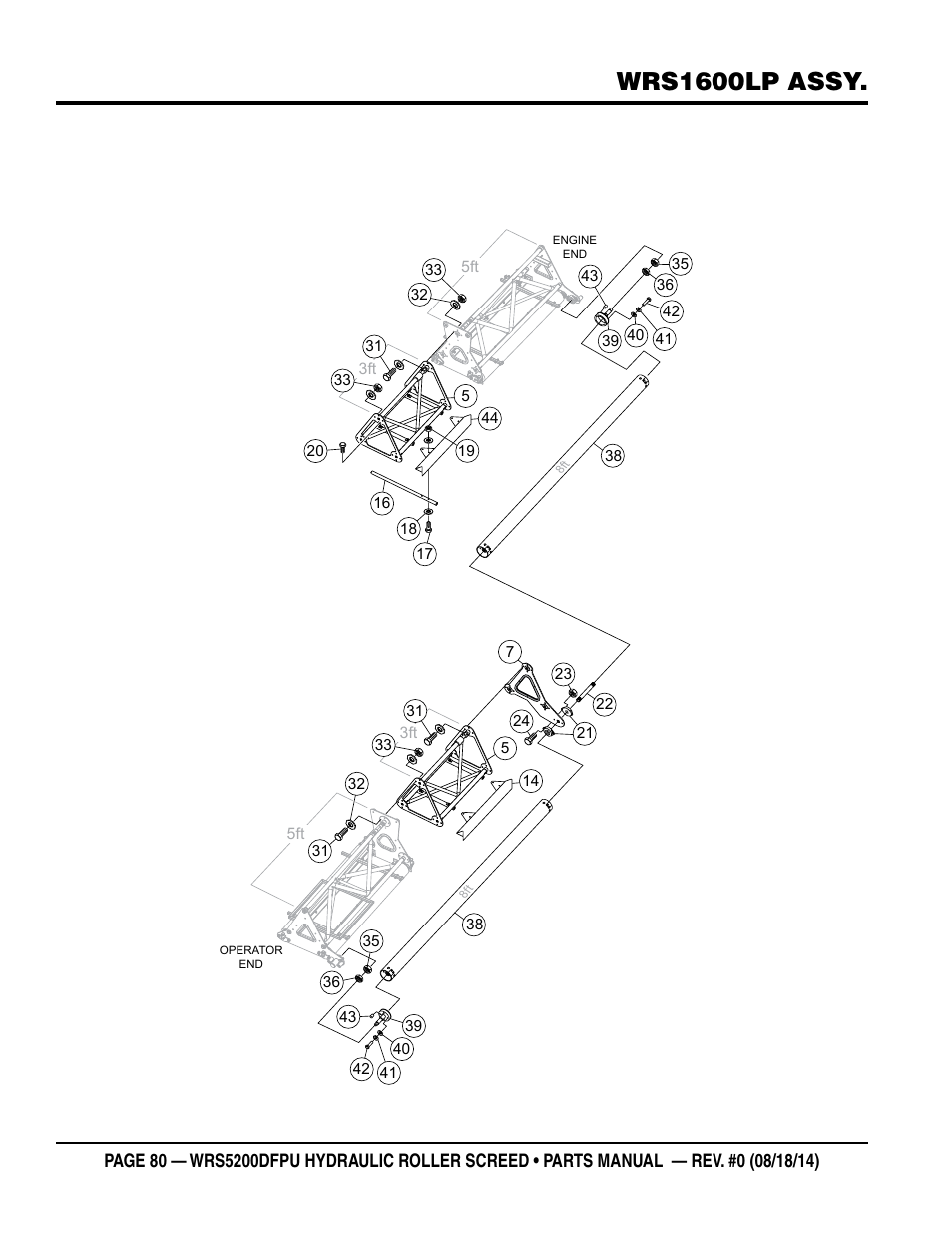 Wrs1600lp assy | Multiquip WRSPUDF (KUBOTA WG972GL-E3 DUAL FUEL GAS AND PROPANE ENGINE) User Manual | Page 80 / 108