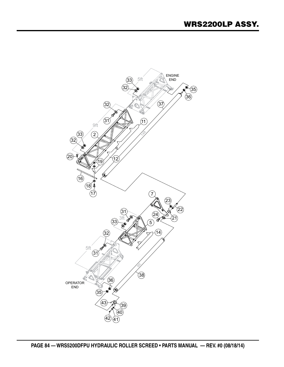Wrs2200lp assy | Multiquip WRSPUDF (KUBOTA WG972GL-E3 DUAL FUEL GAS AND PROPANE ENGINE) User Manual | Page 84 / 108