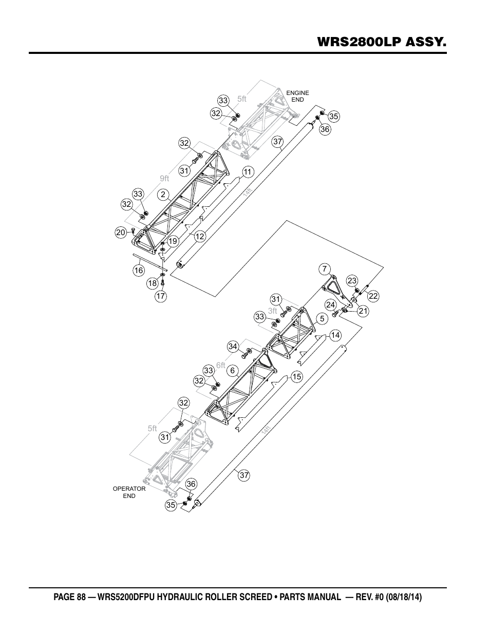 Wrs2800lp assy | Multiquip WRSPUDF (KUBOTA WG972GL-E3 DUAL FUEL GAS AND PROPANE ENGINE) User Manual | Page 88 / 108