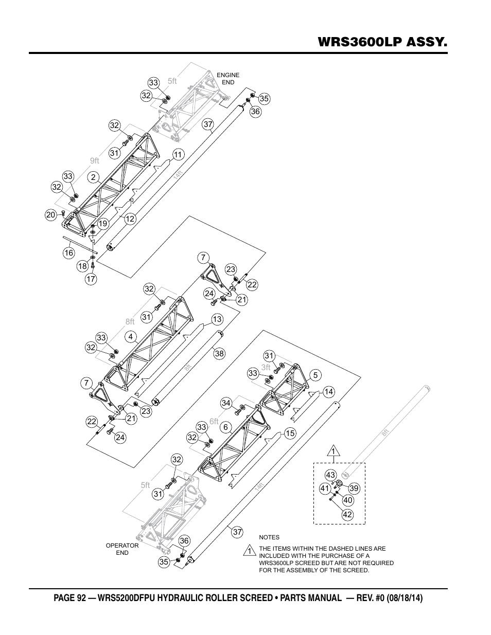 Wrs3600lp assy | Multiquip WRSPUDF (KUBOTA WG972GL-E3 DUAL FUEL GAS AND PROPANE ENGINE) User Manual | Page 92 / 108