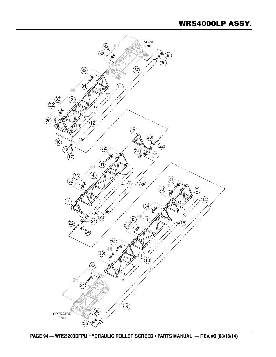 Wrs4000lp assy | Multiquip WRSPUDF (KUBOTA WG972GL-E3 DUAL FUEL GAS AND PROPANE ENGINE) User Manual | Page 94 / 108