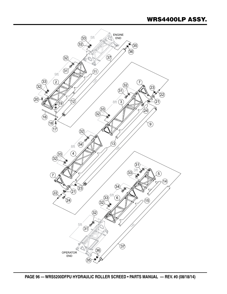 Wrs4400lp assy | Multiquip WRSPUDF (KUBOTA WG972GL-E3 DUAL FUEL GAS AND PROPANE ENGINE) User Manual | Page 96 / 108