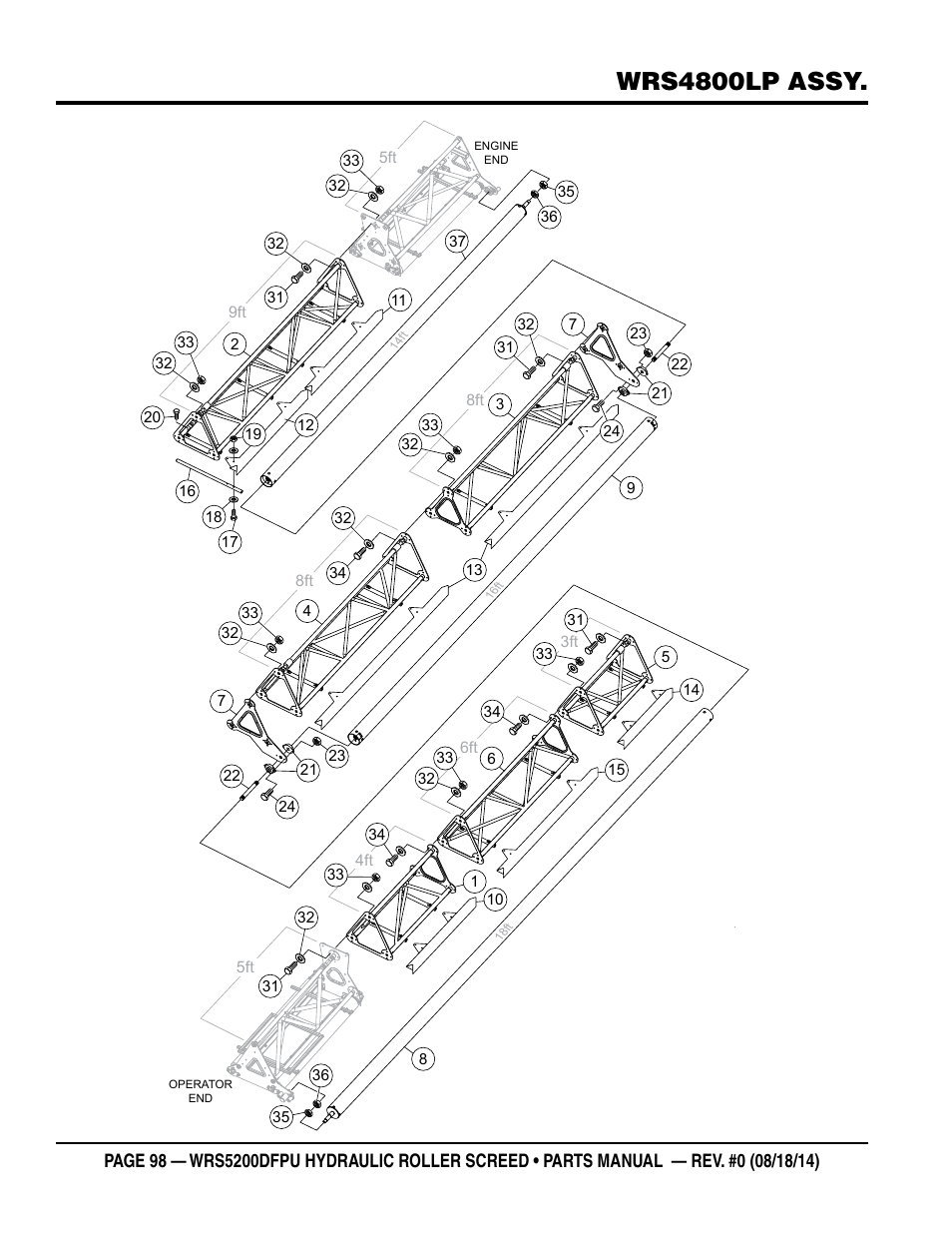 Wrs4800lp assy | Multiquip WRSPUDF (KUBOTA WG972GL-E3 DUAL FUEL GAS AND PROPANE ENGINE) User Manual | Page 98 / 108