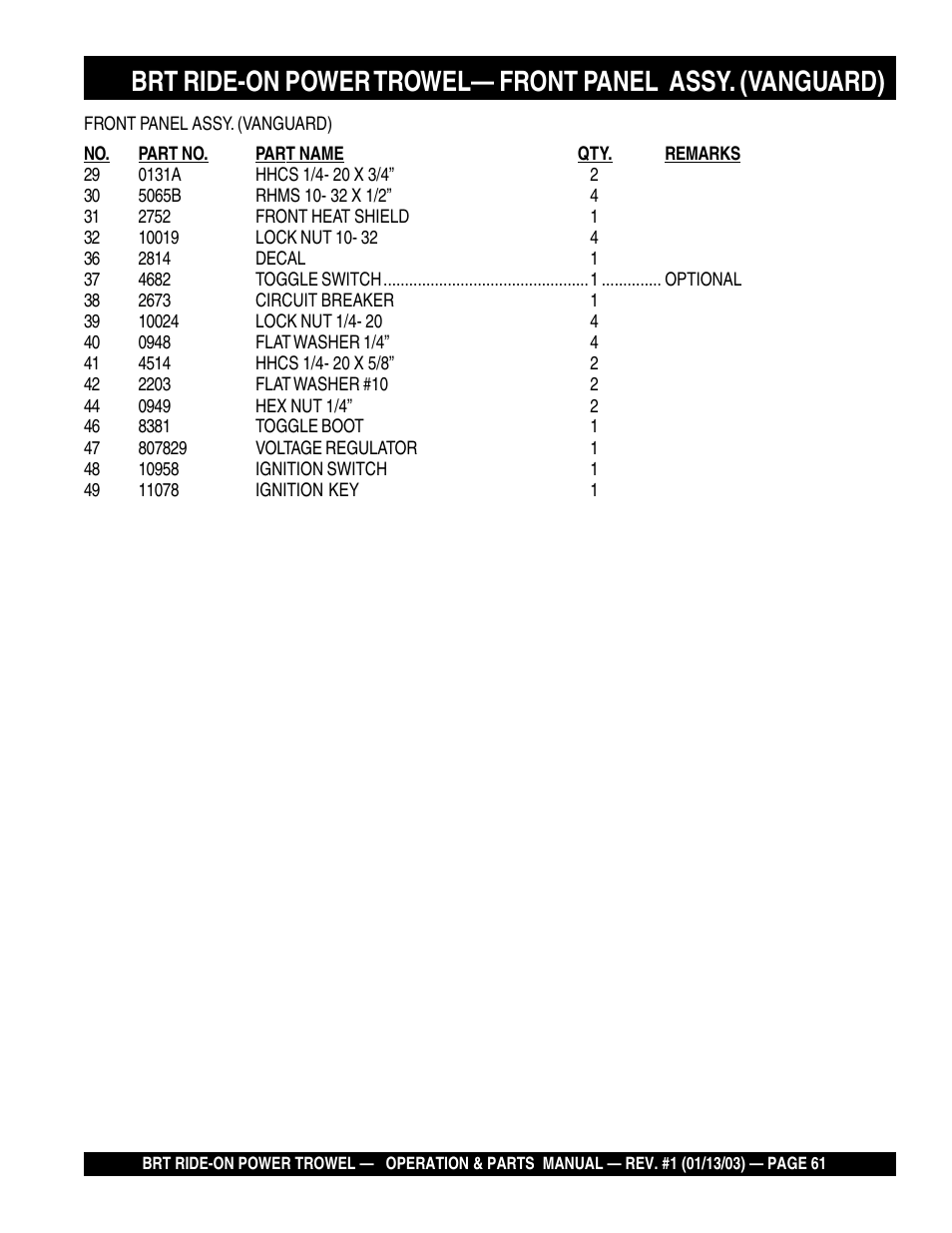 Multiquip BRT User Manual | Page 61 / 76