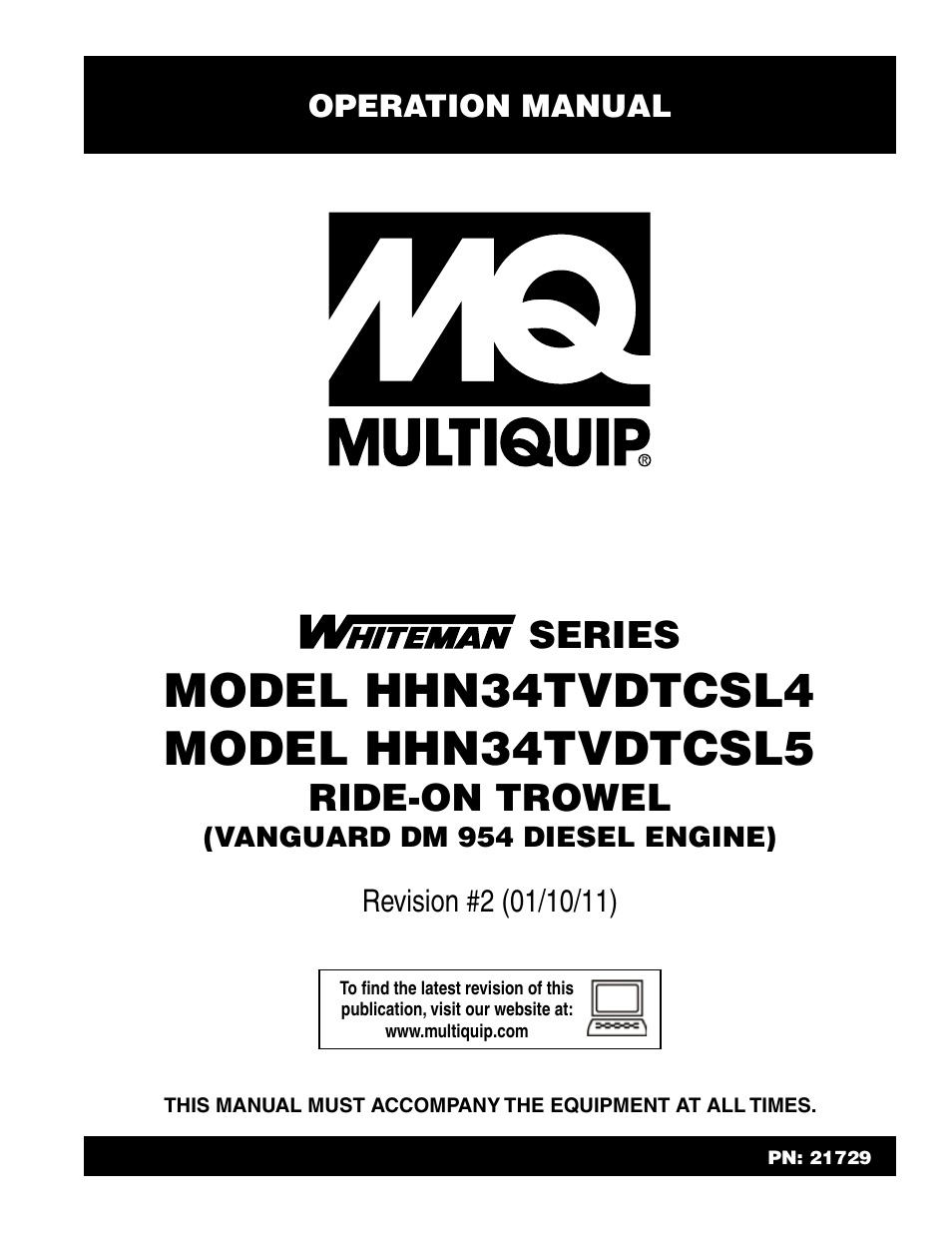 Multiquip HHN34TVD User Manual | 46 pages