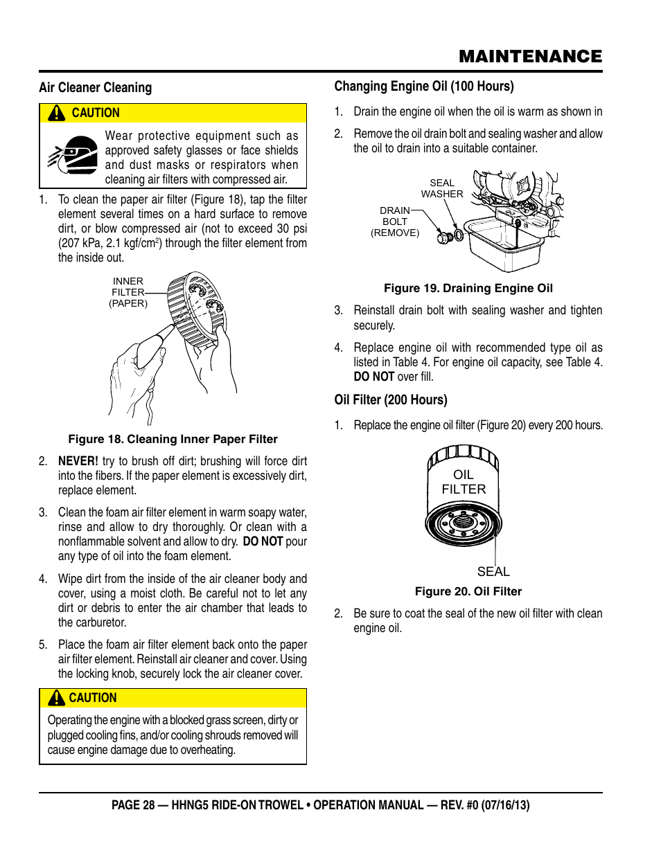 Maintenance | Multiquip HHNG5 User Manual | Page 28 / 42