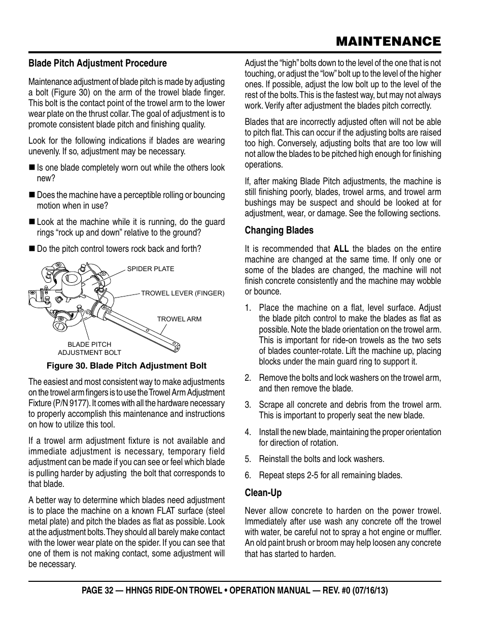 Maintenance | Multiquip HHNG5 User Manual | Page 32 / 42