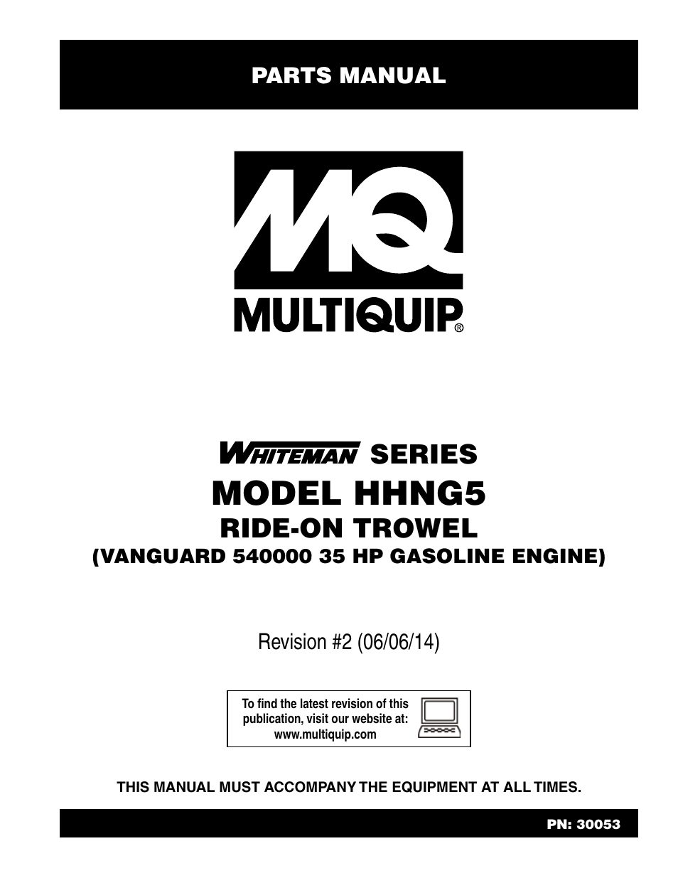 Multiquip HHNG5 User Manual | 62 pages