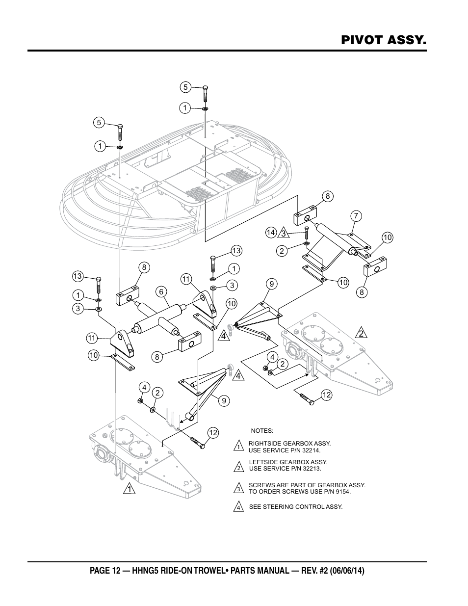 Pivot assy | Multiquip HHNG5 User Manual | Page 12 / 62